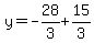y=-28%2F3%2B15%2F3