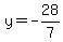 y=-28%2F7