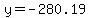 y=-280.19
