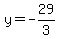 y=-29%2F3