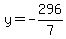 y=-296%2F7