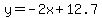 y=-2x%2B12.7