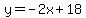 y=-2x%2B18