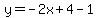 y=-2x%2B4-1