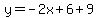 y=-2x%2B6%2B9