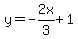 y=-2x%2F3%2B1