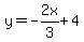y=-2x%2F3%2B4