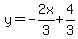 y=-2x%2F3%2B4%2F3