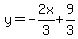 y=-2x%2F3%2B9%2F3