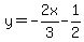 y=-2x%2F3-1%2F2