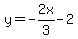 y=-2x%2F3-2