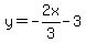 y=-2x%2F3-3
