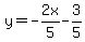 y=-2x%2F5-3%2F5