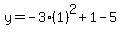 \"y=-3%281%29%5E2%2B1-5\"