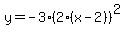 y=-3%282%28x-2%29%29%5E2
