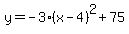 y=-3%28x-4%29%5E2%2B75