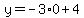 y=-3%2A0%2B4