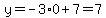 y=-3%2A0%2B7=7