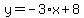 y=-3%2Ax%2B8