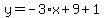 y=-3%2Ax%2B9%2B1