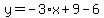 y=-3%2Ax%2B9-6