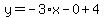 y=-3%2Ax-0%2B4