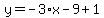y=-3%2Ax-9%2B1