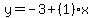 y=-3%2B%281%29x