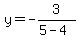 y=-3%2F%285-4%29