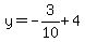 y=-3%2F10%2B4