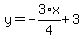 y=-3%2F4%2Ax%2B3