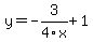 y=-3%2F4x%2B1