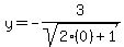 y=-3%2Fsqrt%282%280%29%2B1%29%29