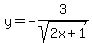 y=-3%2Fsqrt%282x%2B1%29