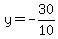 y=-30%2F10