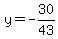 y=-30%2F43