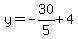 y=-30%2F5%2B4