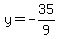 y=-35%2F9