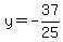 y=-37%2F25