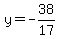 y=-38%2F17