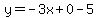 y=-3x%2B0-5