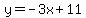 y=-3x%2B11