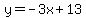 y=-3x%2B13