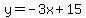 y=-3x%2B15