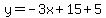 y=-3x%2B15%2B5