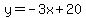 y=-3x%2B20