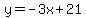 y=-3x%2B21