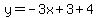 y=-3x%2B3%2B4