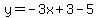 y=-3x%2B3-5