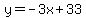 y=-3x%2B33